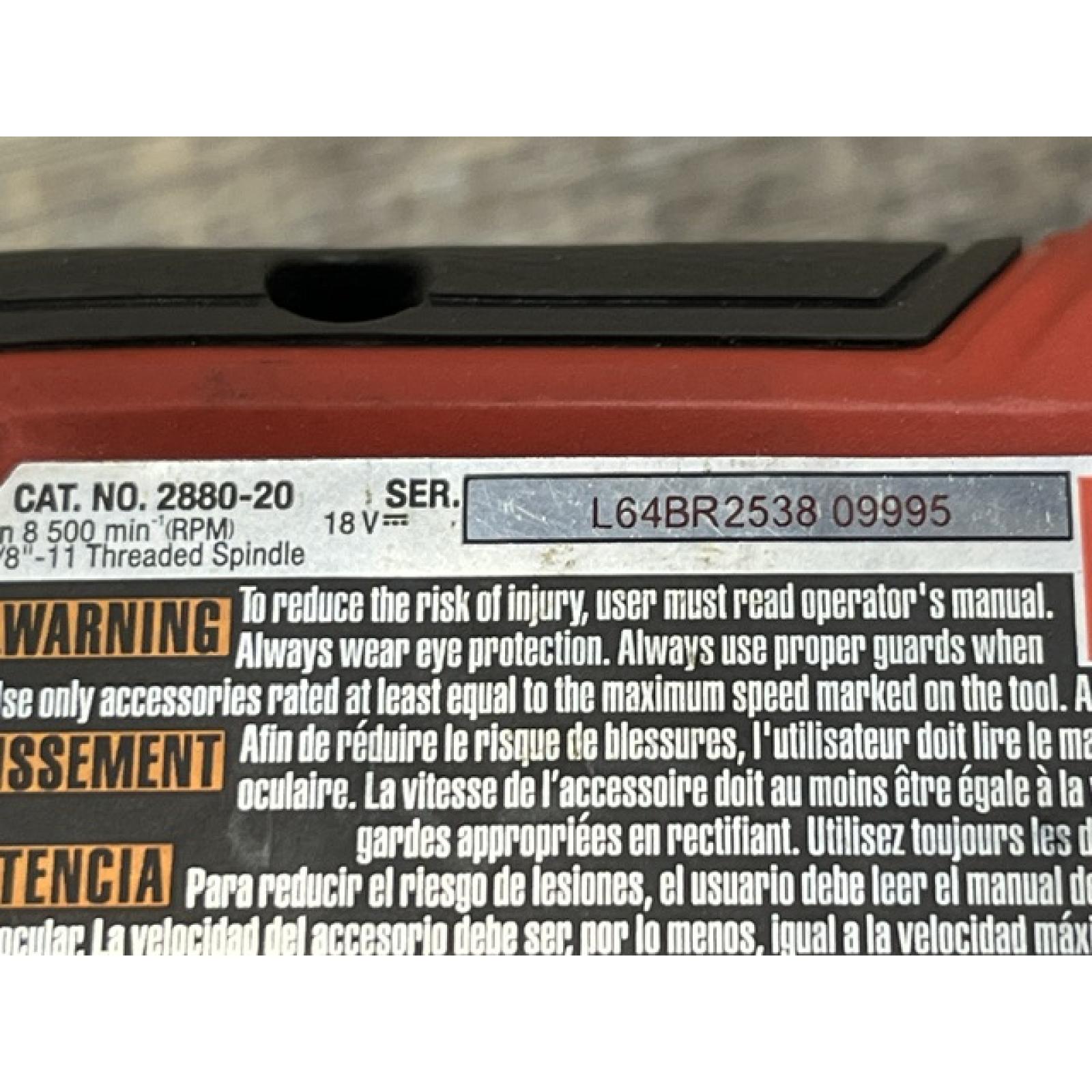 AS-IS Milwaukee FUEL 18V Lithium-Ion Brushless Cordless 4-1/2 in./5 in. Grinder w/Paddle Switch (Tool-Only)