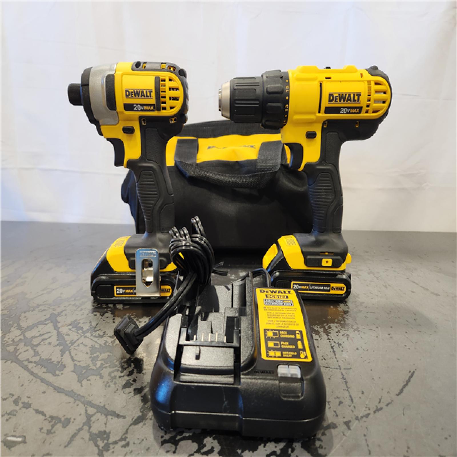 AS-IS- DeWALT 20V MAX Cordless Drill Driver/Impact Driver Combo Kit