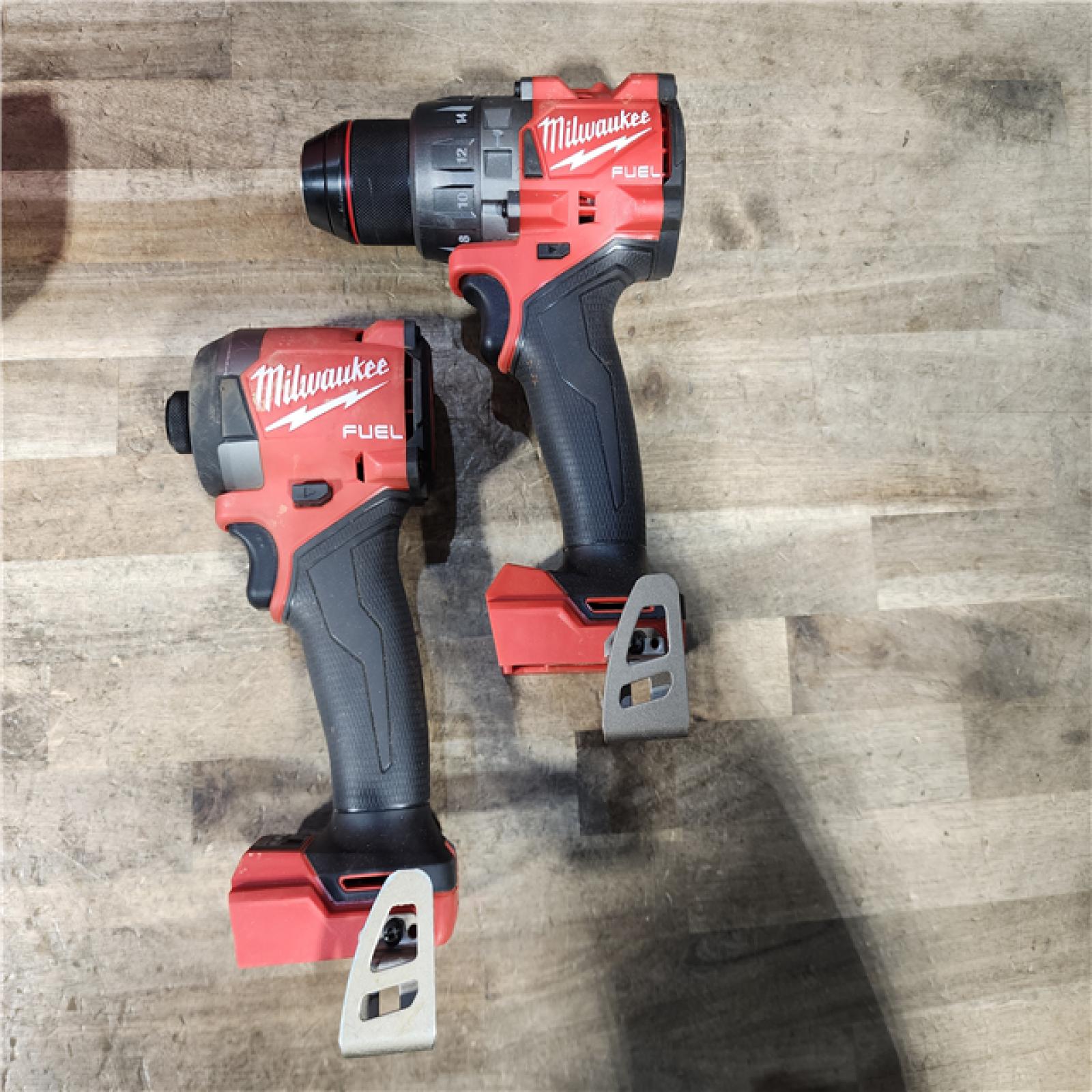 HOUSTON LOCATION - AS-IS Milwaukee FUEL 18V Lithium-Ion Brushless Cordless Hammer Drill and Impact Driver Combo Kit