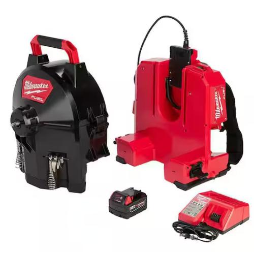 NEW! - Milwaukee M18 Fuel 18-Volt Lithium-Ion Brushless Cordless Drain Cleaning 3/8 in. Switch Pack Sectional Drum System Kit