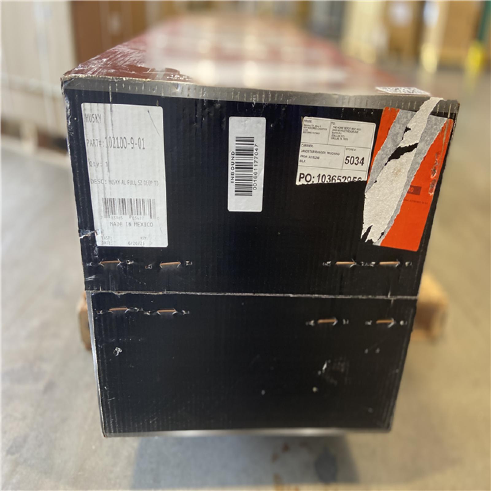 DALLAS LOCATION - Husky 71.36 in. Diamond Plate Aluminum Full Size Crossbed Truck Tool Box