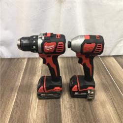 AS-IS Milwaukee 18V Lithium-Ion Cordless Drill Driver/Impact Driver Combo Kit