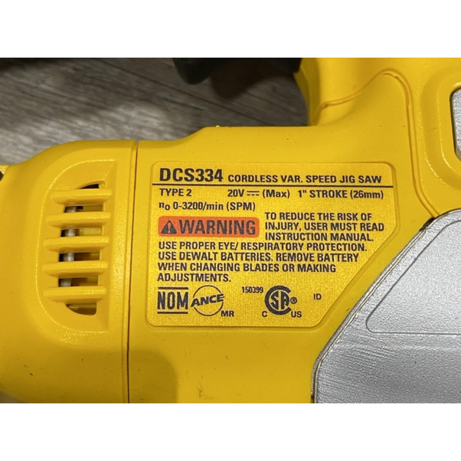 AS-IS DEWALT 20V MAX XR Cordless Brushless Jigsaw (Tool Only)