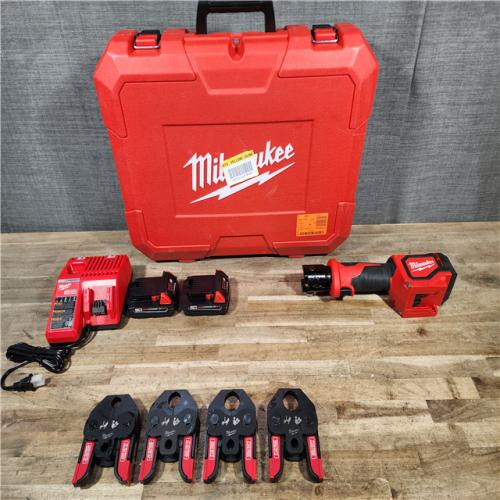 HOUSTON LOCATION - AS-IS Milwaukee-2674-22P M18 Short Throw Press Tool Kit W/ Viega PureFlow Jaws