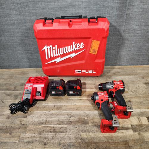 HOUSTON LOCATION - AS-IS MILWAUKEE FUEL 18V Lithium-Ion Brushless Cordless Hammer Drill and Impact Driver Combo Kit