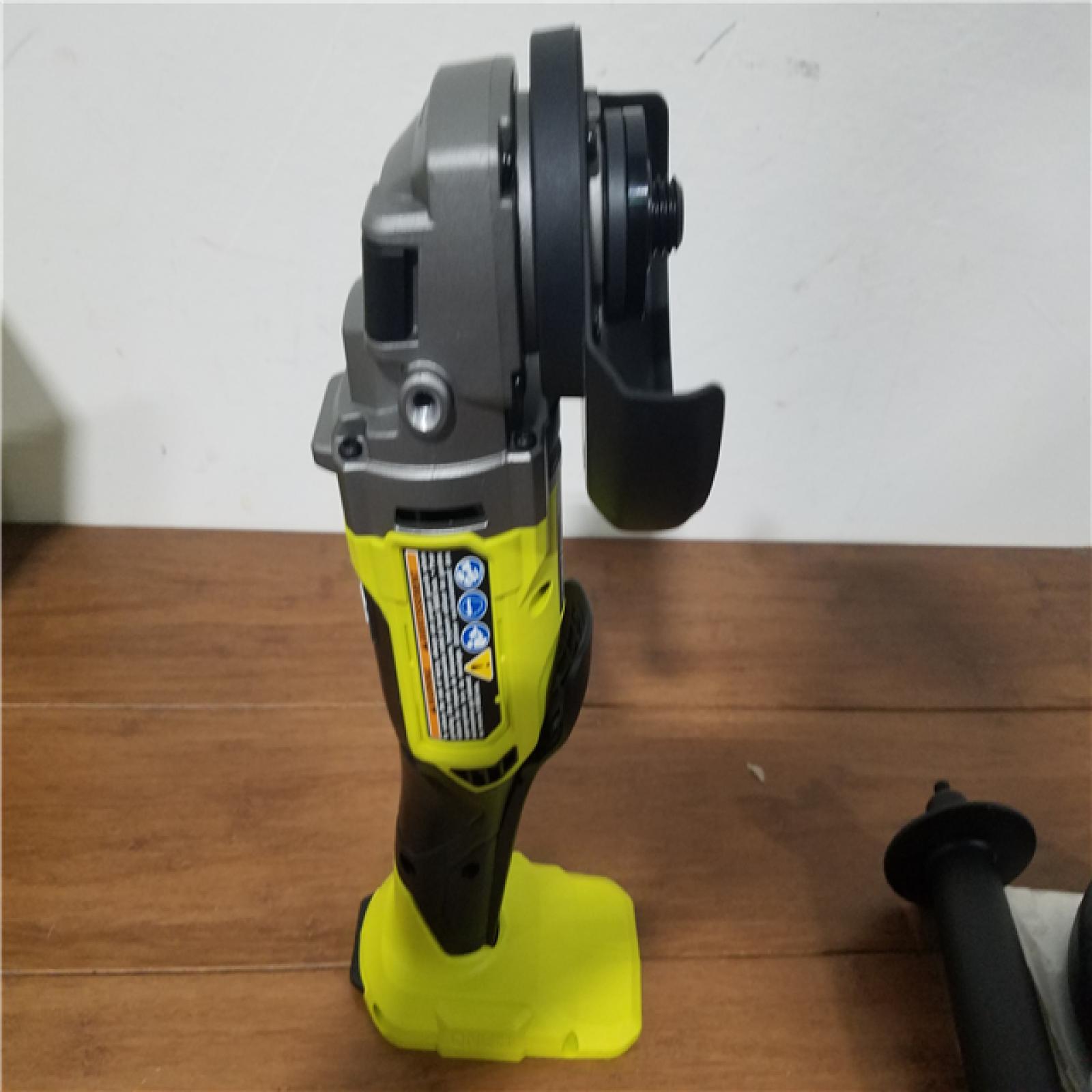 CALIFORNIA AS-IS RYOBI ONE+HP 18V BRUSHLESS 4-1/2 ANGLE GRINDER/CUT-OFF (TOOL ONLY)