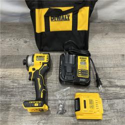 AS-IS DEWALT Atomic 20V Max Lithium-Ion Brushless Cordless Compact 1/4 in. Impact Driver Kit