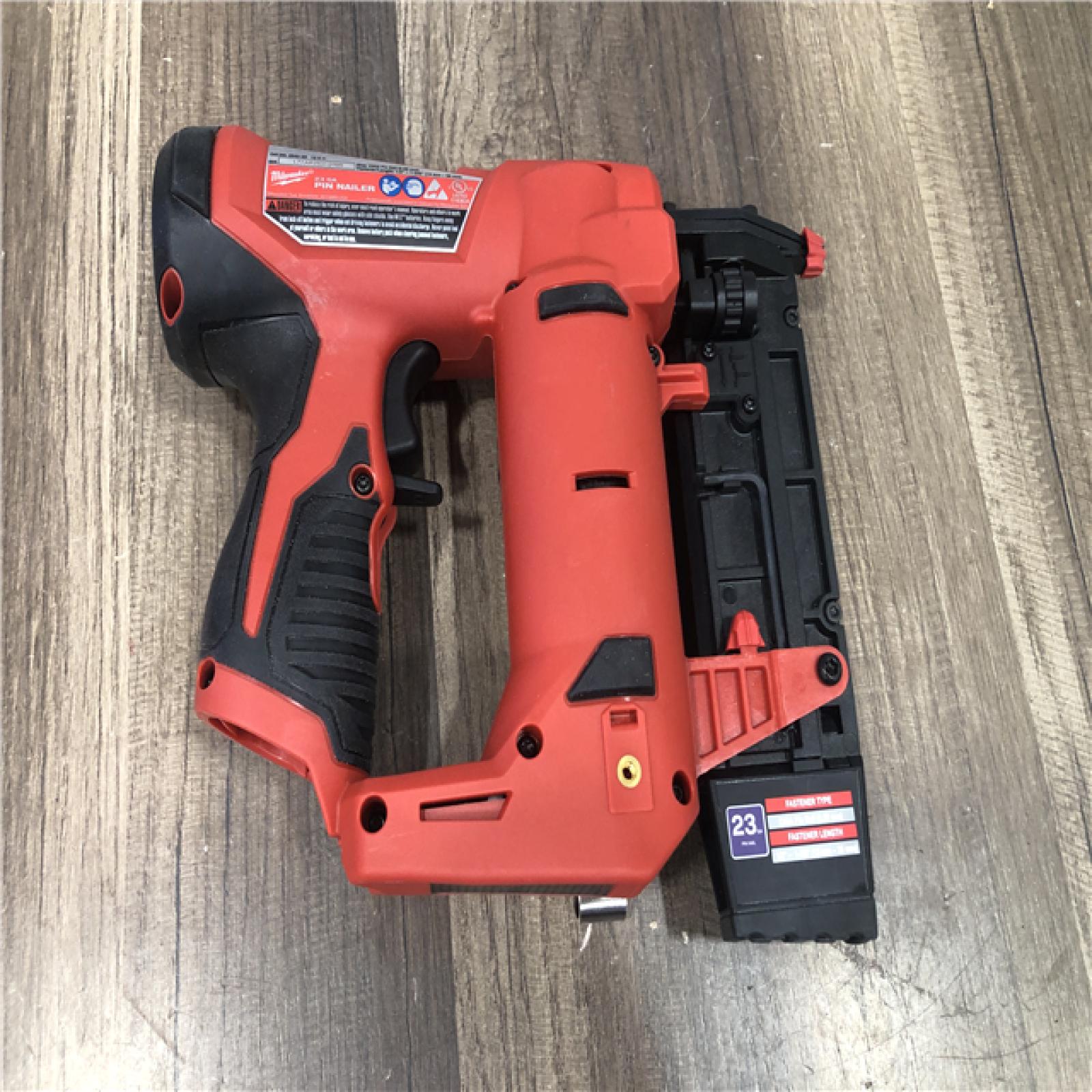 AS-IS Milwaukee 12-Volt 23-Gauge Lithium-Ion Cordless Pin Nailer (Tool-Only)