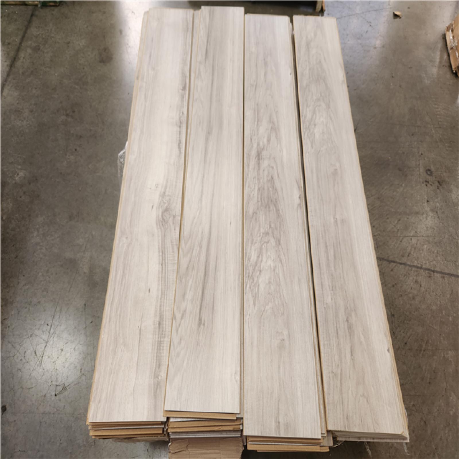 Phoenix AS-IS TrafficMaster Lakeshore Pecan Stone 7 mm T x 7.6 in. W Laminate Wood Flooring (488 sqft/20 case)