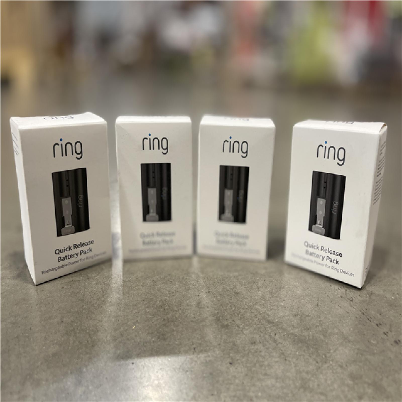 NEW! - Ring Quick-Release Battery Pack For Video Doorbells And Security Cams - (4 UNITS)