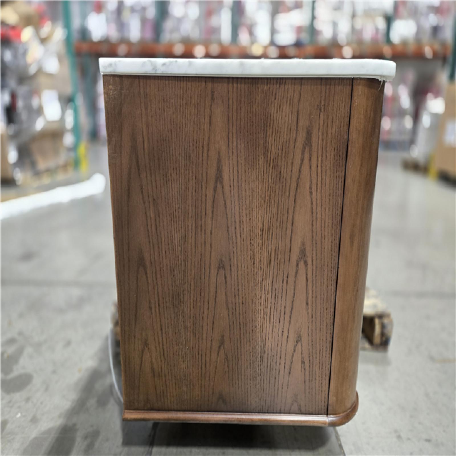 DALLAS LOCATION- Home Decorators Collection Collette 72 in. Double Sink Cinnamon Oak Bath Vanity