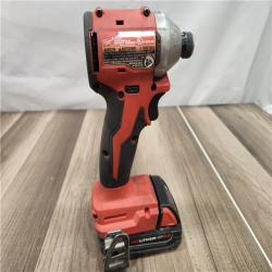 AS-IS  Milwaukee M18 Compact Brushless 1/4  Hex Impact Driver Kit