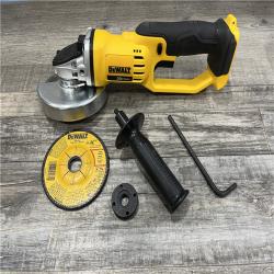 AS-IS DEWALT 20V MAX Cordless 4.5 in. - 5 in. Angle Grinder (Tool Only)