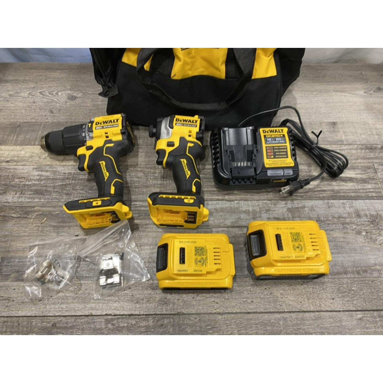 AS-IS DEWALT ATOMIC 20V MAX Lithium-Ion Cordless 2-Tool Combo Kit
