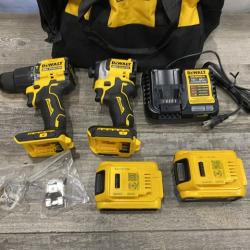 AS-IS DEWALT ATOMIC 20V MAX Lithium-Ion Cordless 2-Tool Combo Kit