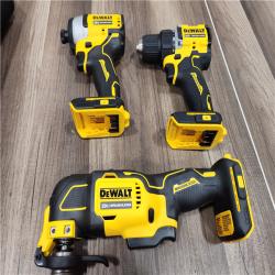 AS-IS DeWalt 20V MAX ATOMIC Cordless Brushless 3 Tool Combo Kit