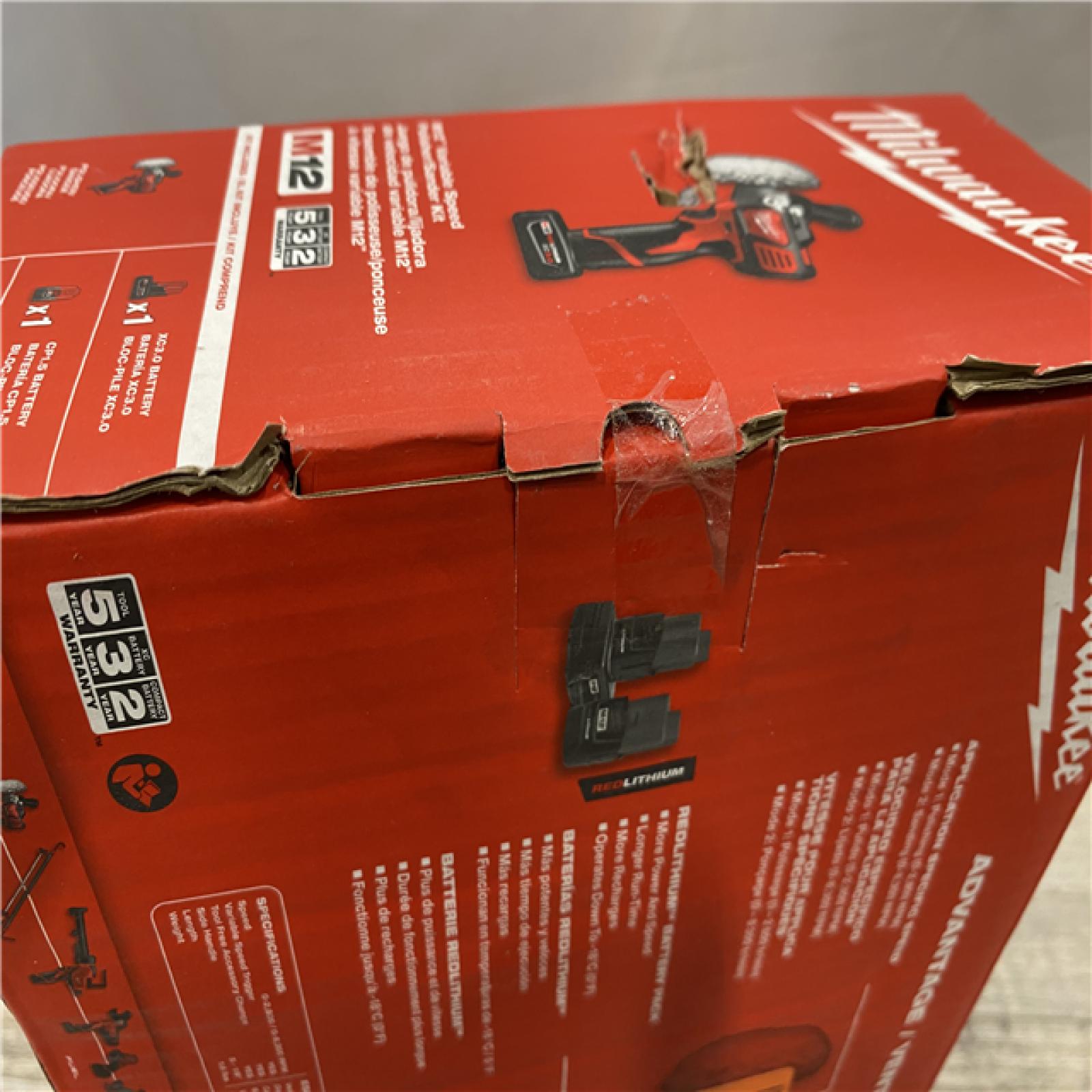 NEW - Milwaukee 12V Lithium-Ion Cordless Variable Speed Polisher/Sander Kit