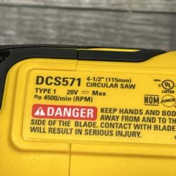 AS-IS DEWALT ATOMIC 20V MAX Cordless Brushless 4-1/2 in. Circular Saw (Tool Only)