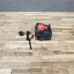 HOUSTON LOCATION - AS - IS Milwaukee 100 ft. REDLITHIUM Lithium-Ion USB Green Rechargeable Cross Line Laser Level with Charger