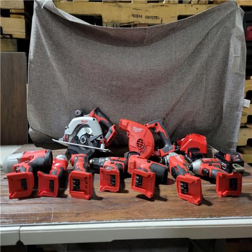 CALIFORNIA NEW MILWAUKEE M18 9-TOOL COMBO KIT(BATTERIES,CHARGER,AND BAG INCLUDED)