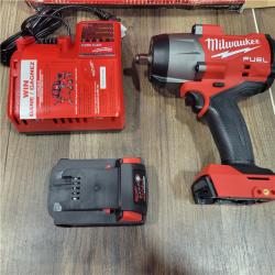 AS-IS Milwaukee M18 1/2 in. Cordless Brushless High Torque Impact Wrench Kit (Battery & Charger)