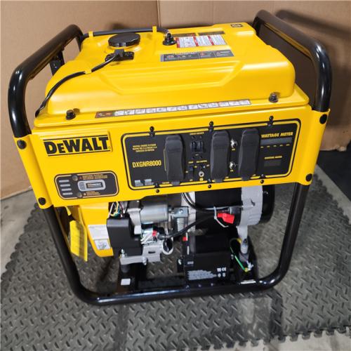 HOUSTON LOCATION - AS-IS (APPEARS LIKE NEW) DEWALT 8,000-Watt Gasoline Powered Electric Start Portable Generator with Idle Control, GFCI Outlets and CO Protect