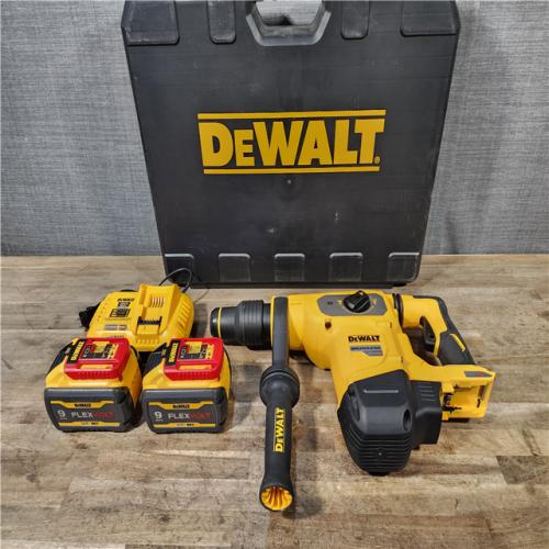 HOUSTON LOCATION - AS-IS (APPEARS LIKE NEW) DEWALT FLEXVOLT 60-Volt MAX Li-Ion 1-9/16 in. Cordless SDS-MAX Brushless Combination Rotary Hammer with (2) Batteries 9Ah