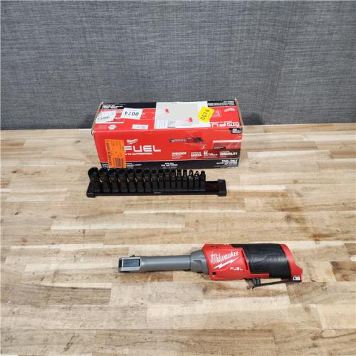 HOUSTON LOCATION - AS-IS Milwaukee FUEL INSIDER 12V Lithium-Ion Brushless Cordless 1/4 in. - 3/8 in. Extended Reach Box Ratchet (Tool-Only)