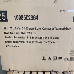 Phoenix NEW Husky Heavy-Duty 52 in. W x 20 in. D 9-Drawer Matte Gray Rolling Tool Cabinet