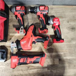 HOUSTON LOCATION - AS-IS M18 18V Lithium-Ion Cordless Combo Kit (5-Tool) with (2) Batteries  Charger and Tool Bag