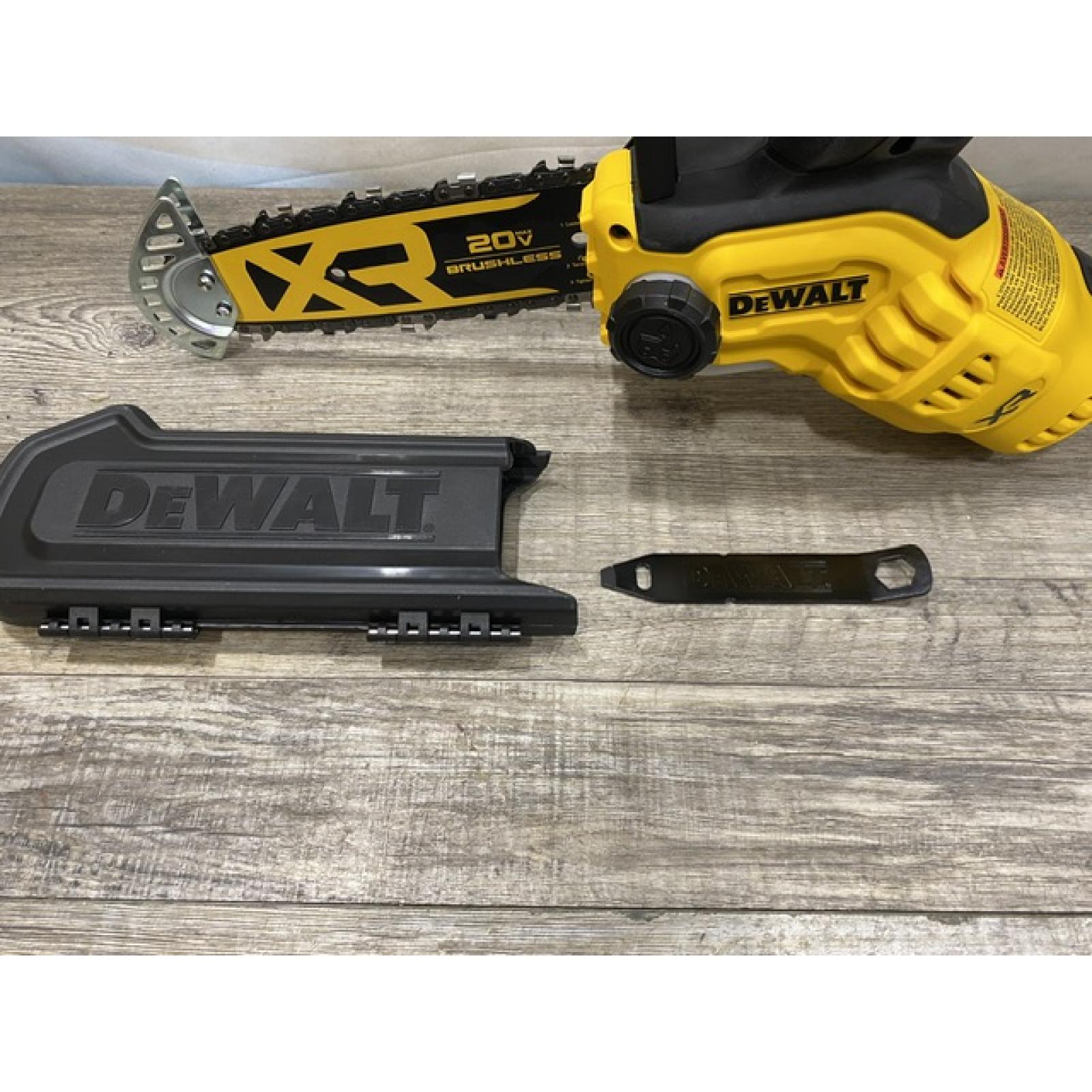 AS-IS DEWALT 20V MAX 8 in. Brushless Cordless Battery Powered Pruning Chainsaw (Tool Only)