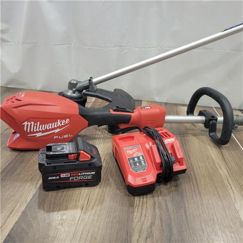 AS-IS MILWAUKEE   M18 FUEL 18V 16 in. Brushless Cordless Battery Powered String Trimmer W/QUIK-LOK Attachment Capability & 8.0 Ah Battery