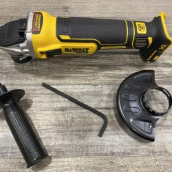 AS-IS DEWALT 20V MAX XR Cordless Brushless 4.5 in. Slide Switch Small Angle Grinder with Kickback Brake (Tool Only)