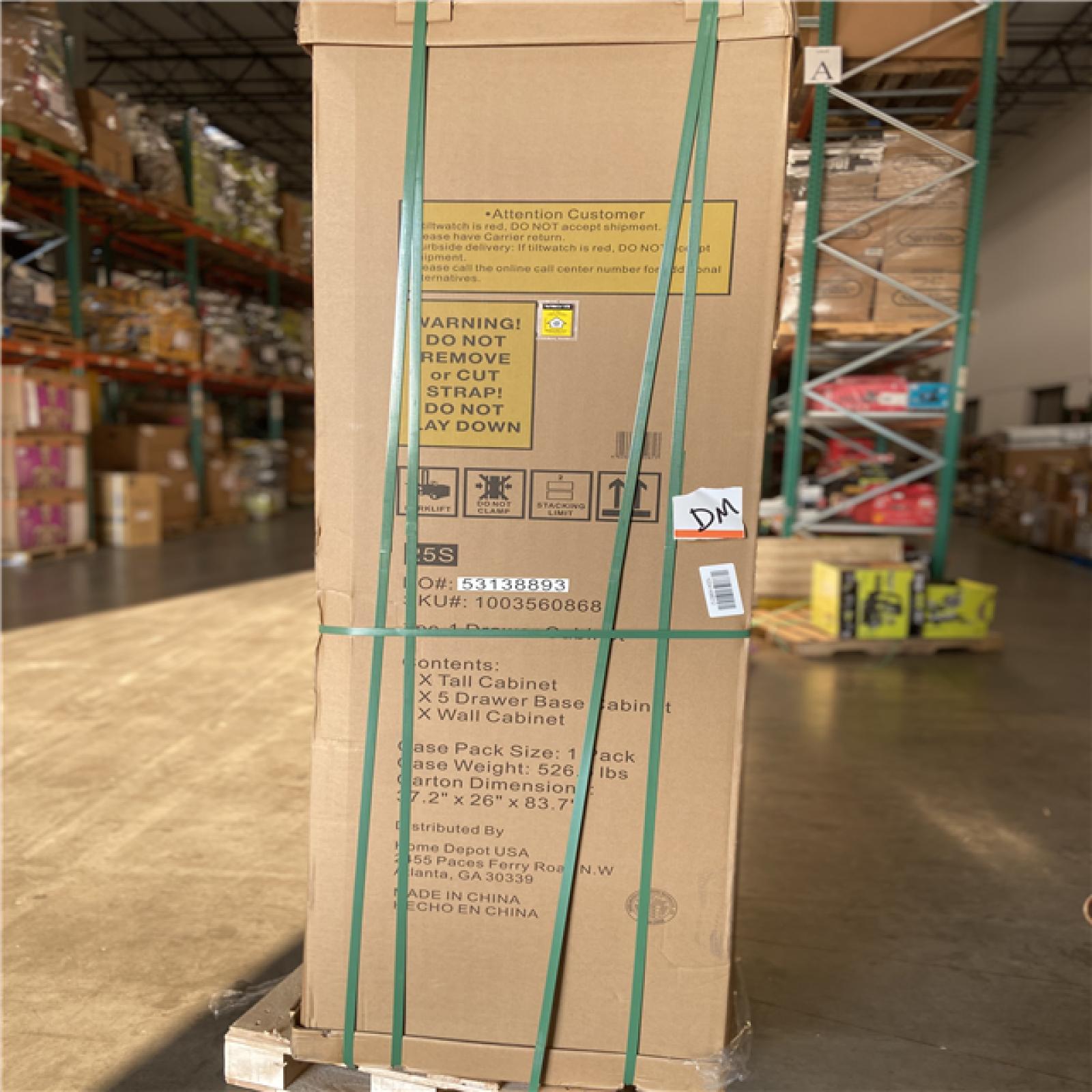 DALLAS LOCATION - Husky 3-Piece Heavy Duty Welded Steel Garage Storage System in Black (64 in. W x 81 in. H x 24 in. D)