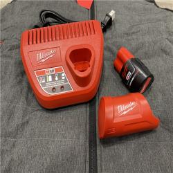 AS-IS Milwaukee Men's Large 12-Volt Lithium-Ion Cordless Axis Gray Heated Quilted Vest Kit