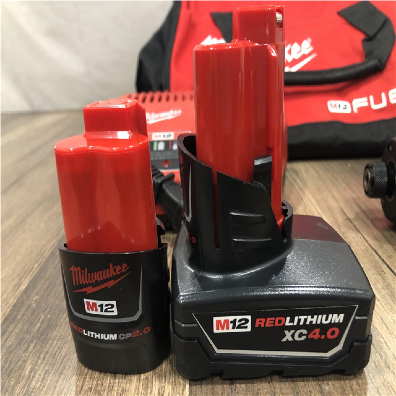 AS-IS Milwaukee FUEL 12-Volt Lithium-Ion Brushless Cordless Hammer Drill and Impact Driver Combo Kit