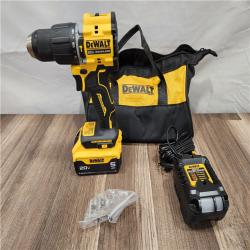 AS-IS DEWALT ATOMIC 20V Lithium-Ion Cordless 1/2 in. Hammer Drill Kit with 5.0 Ah Battery and Charger