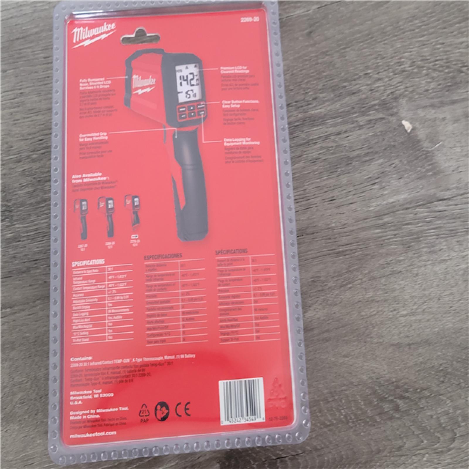 California NEW Milwaukee 30;1 Infrared/Contact Temp Gun