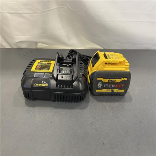 AS-IS - DEWALT FLEXVOLT 20V/60V MAX Lithium-Ion 6.0Ah Battery Pack with 6 Amp Output Charger
