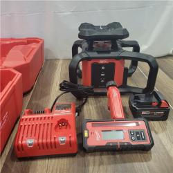 AS-IS Milwaukee  M18 2000 Ft. Red Exterior Rotary Laser Level Kit with Receiver and Receiver Clamp