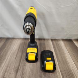 AS-IS- DEWALT 20V MAX Cordless 1/2 in. Drill/Driver Kit (2) 20V 1.5Ah Batteries  Charger and Bag