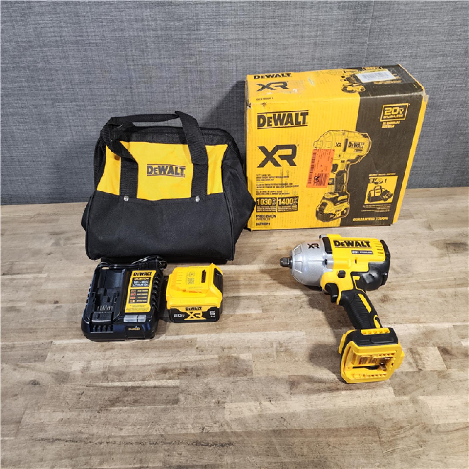 HOUSTON LOCATION - AS-IS (APPEARS LIKE NEW) Dewalt 20V MAX Lithium-Ion Cordless 1/2 in. Impact Wrench Kit W/ BATTERY & CHARGER