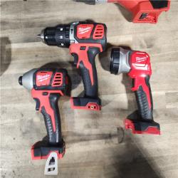 HOUSTON LOCATION - AS-IS (APPEARS LIKE NEW) MILWAUKEE 4 TOOL COMBO KIT W/ (2) BATTERY & CHARGER
