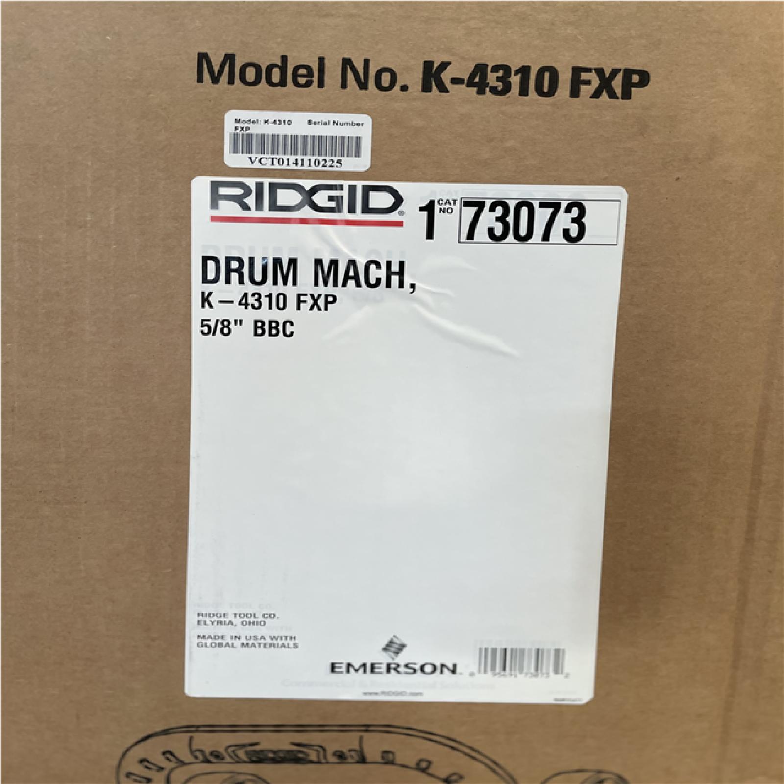 DALLAS LOCATION- RIDGID K-4310 FXP 3/4 in. Drain Cleaning Drum Machine Standard Kit