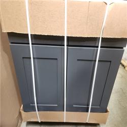 Phoenix Mixed Home Decorators Collection Newport H Assembled Plywood Base Kitchen Cabinet in Mythic Blue with Soft Close Pallet of 3
