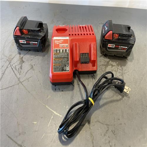 AS-IS - Milwaukee M18 18-Volt Lithium-Ion XC Starter Kit with Two 5.0Ah Batteries and Charger