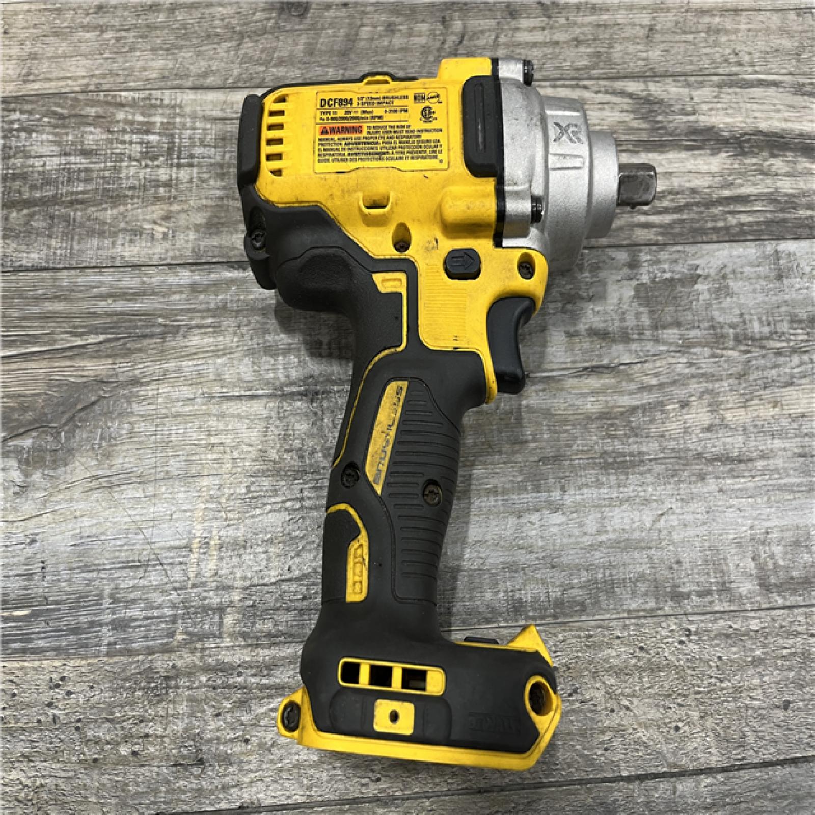 AS-IS DEWALT 20-Volt MAX XR Lithium-Ion Brushless Cordless 1/2 in. Impact Wrench with Detent Pin Anvil (Tool-Only)
