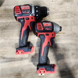 HOUSTON LOCATION - AS-IS Milwaukee 18V Cordless Brushed 2-Tool Drill/Driver and Impact Driver Kit