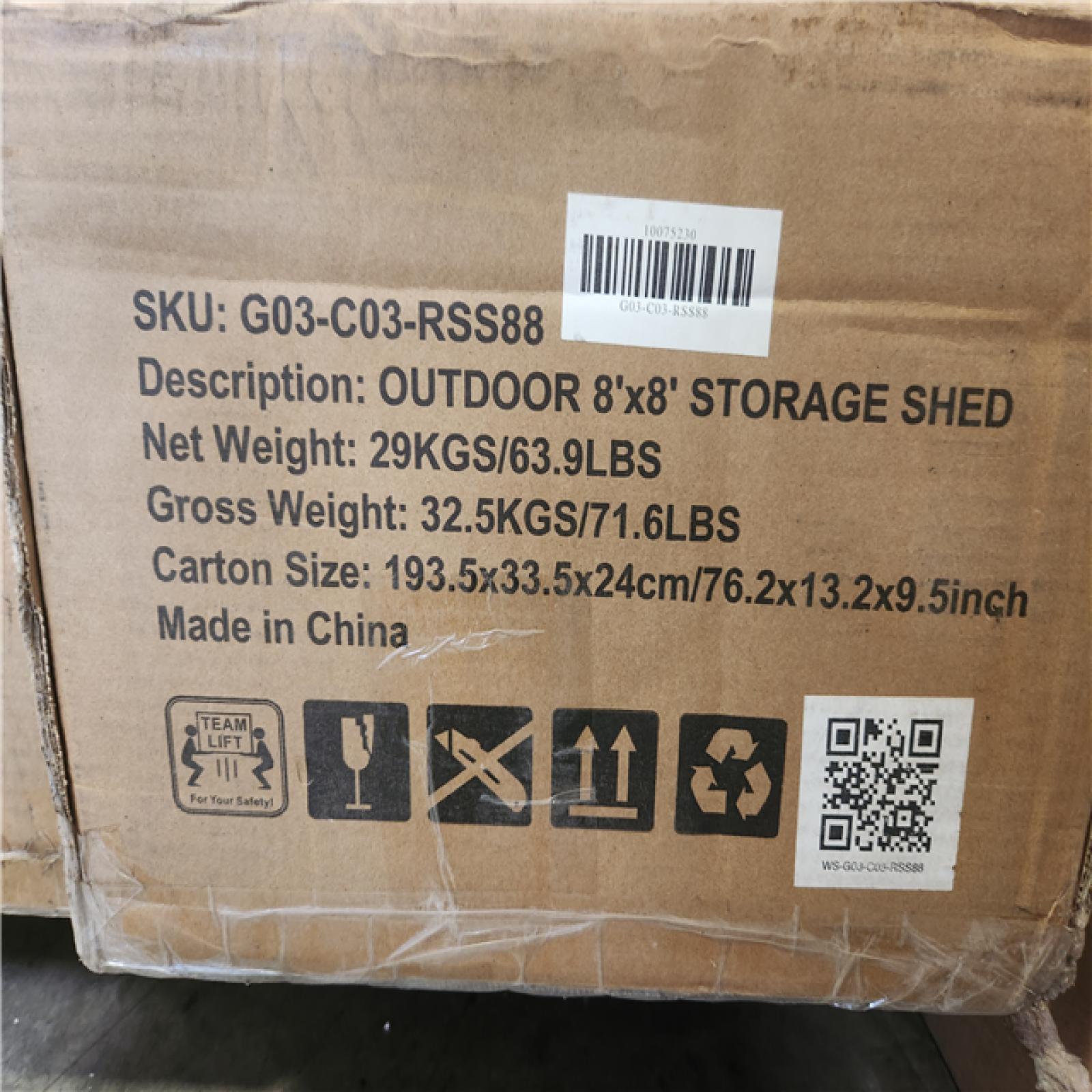 Phoenix NEW 8 ft. W x 8 ft. D Outdoor Storage Shed for Backyard Outdoor (48 sq. ft. )