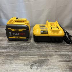 AS-IS DEWALT 20V/60V MAX FLEXVOLT Lithium-Ion 9.0Ah Battery and Charger Starter Kit